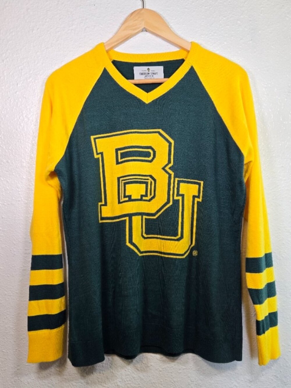 Emerson Street Clothing Co. Baylor University V-neck Knit Sweater